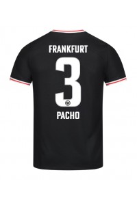 Eintracht Frankfurt Willian Pacho #3 Jalkapallovaatteet Vieraspaita 2023-24 Lyhythihainen